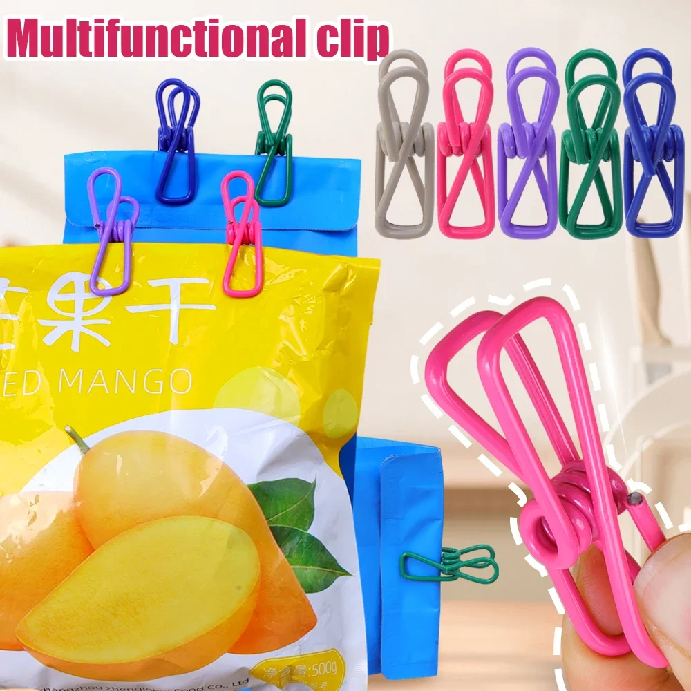 Bag Sealing Clips New Kitchen Storage Food Snack Portable Seal Sealing Bag Clips Sealer Clamp Metal Tool Kitchen Accessories