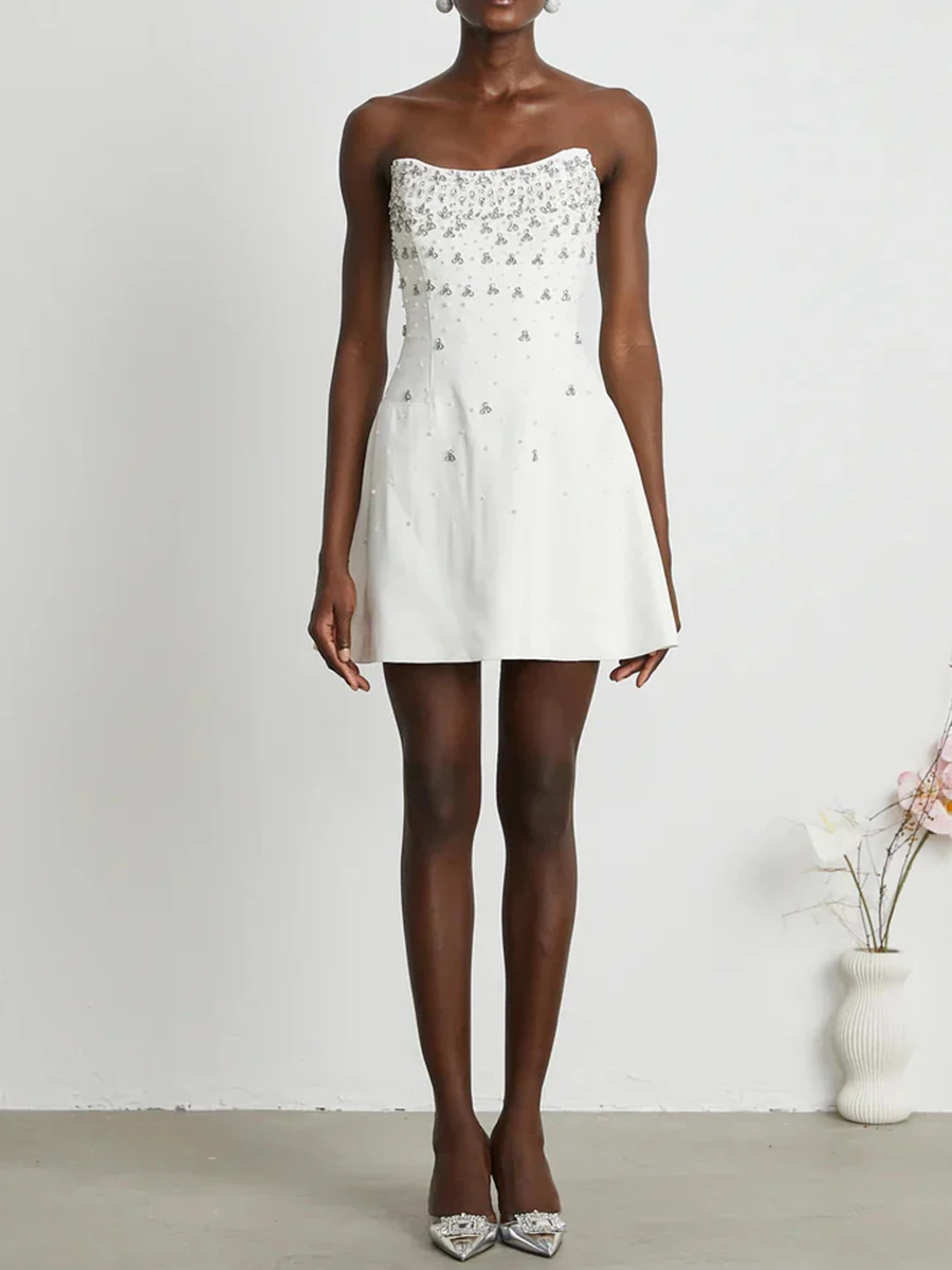 bustier dress midi Ivory Floral Midi Dress | Stripe Bustier