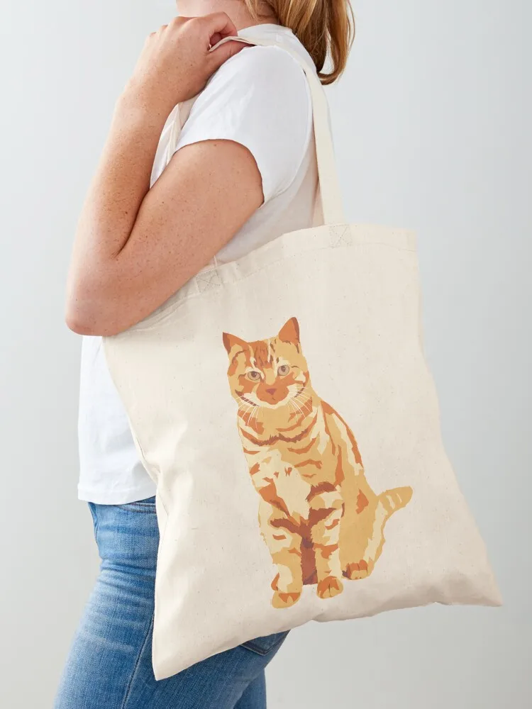 

Ginger Cat Tote Bag foldable reusable bag Women's shopper bag tote men custom canvas