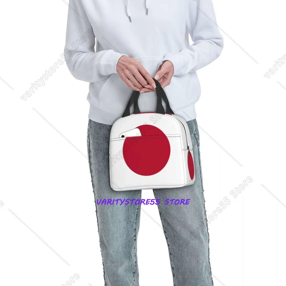 Custom Japan Flag Lunch Bag Men Women Warm Cooler Insulated Lunch Box for Children School