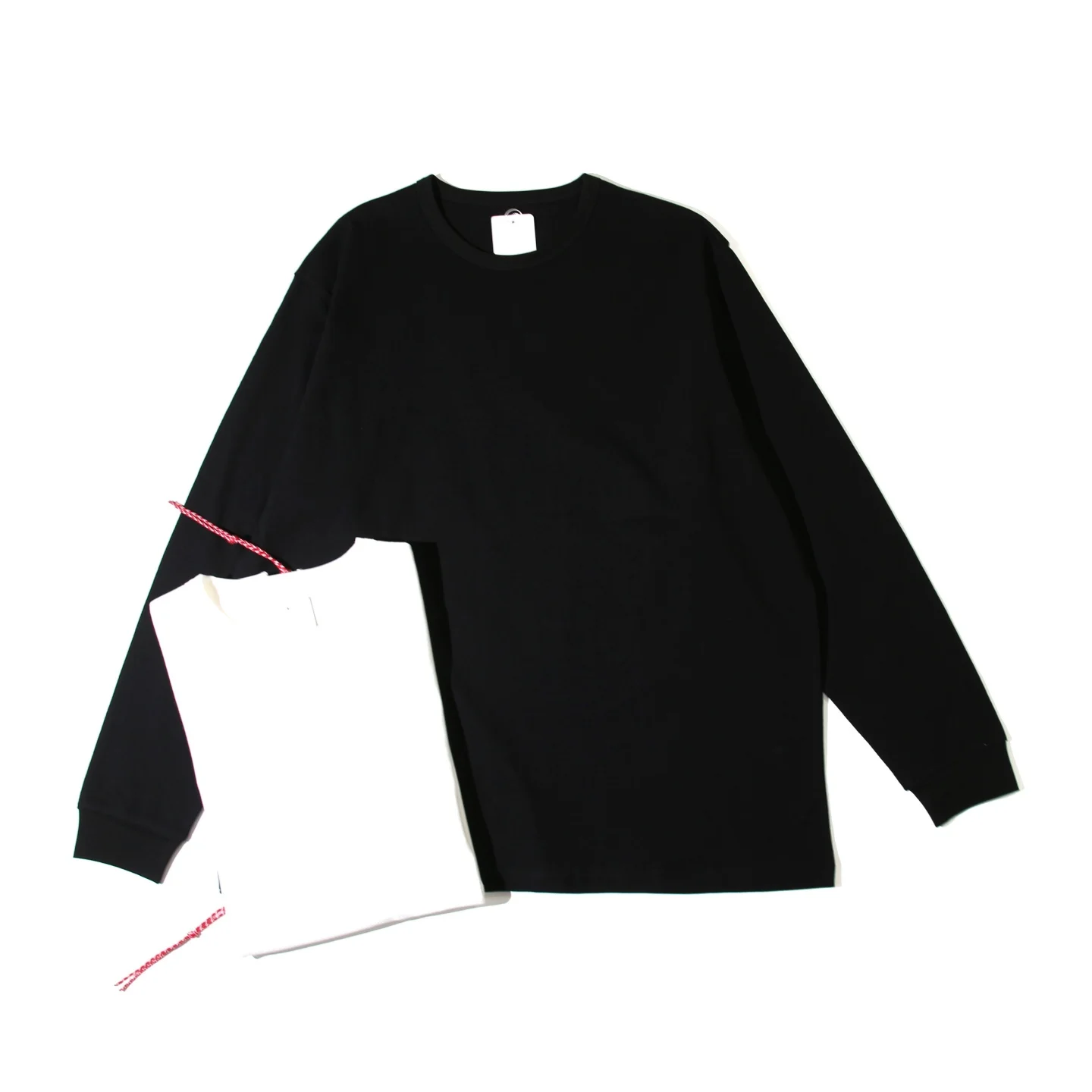 

Футболка с длинными рукавами из чистого хлопка BEAMS JAPAN с красной веревкой