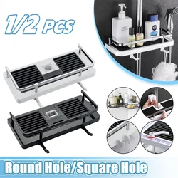 Shower Pole Shelves Storage Holder Bathroom Shampoo Tray Stand No Drilling Lifting Rod Shower Head Holder Bathroom Accessories