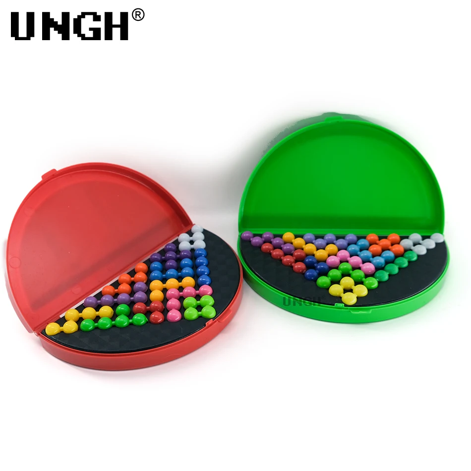 UNGH Pyramid Magic Cube intelligence bead square game Classic Family Board Game Educational Toy for Kids Children random color