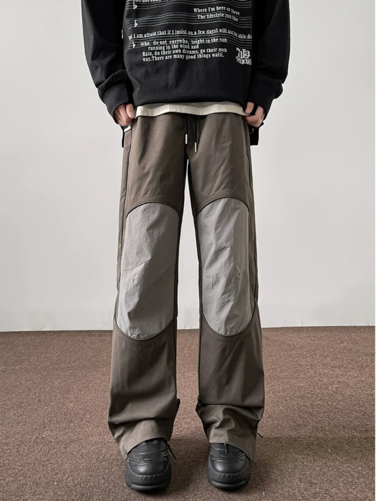 

Американские рабочие брюки в стиле High Street для мужчин, весенне-осенние функциональные быстросохнущие повседневные брюки, свободные длинные брюки в стиле хип-хоп