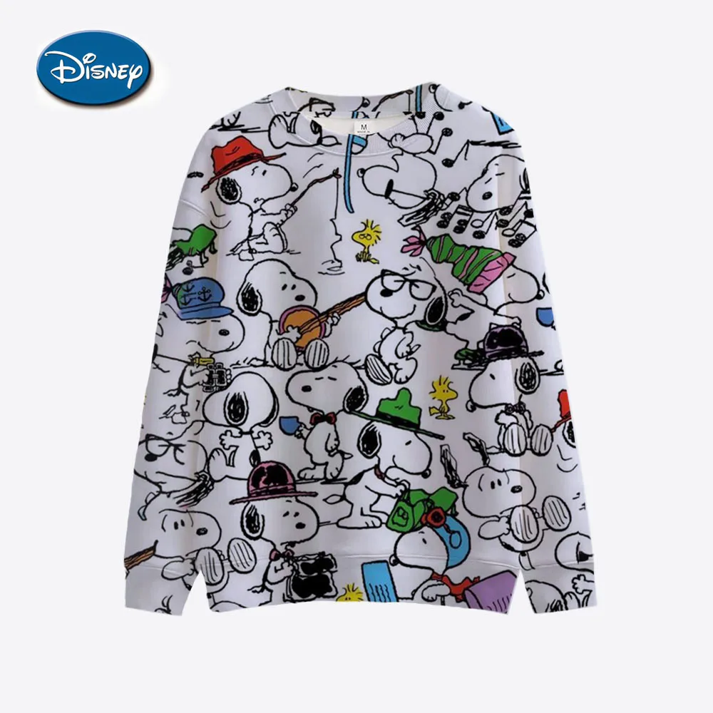 Woman\'s Hoodie New Autumn/Winter Fashion Y2K Snoopy cartoon print Sweatshirts Round Neck Coat Loose Long Sleeve Hatless Hoodie