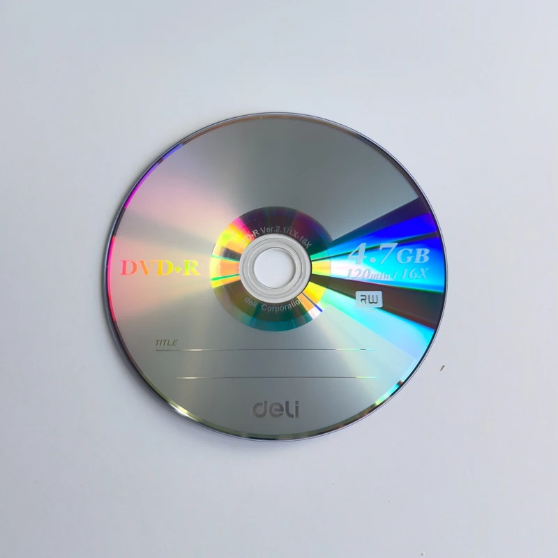 1 Stück Deli 83150 DVD+R leere Scheibe beschreibbare DVD Single-Chip beschreibbare digitale vielseitige Scheibe 4,7 GB/120 Min/16 x DVD+R-Disc