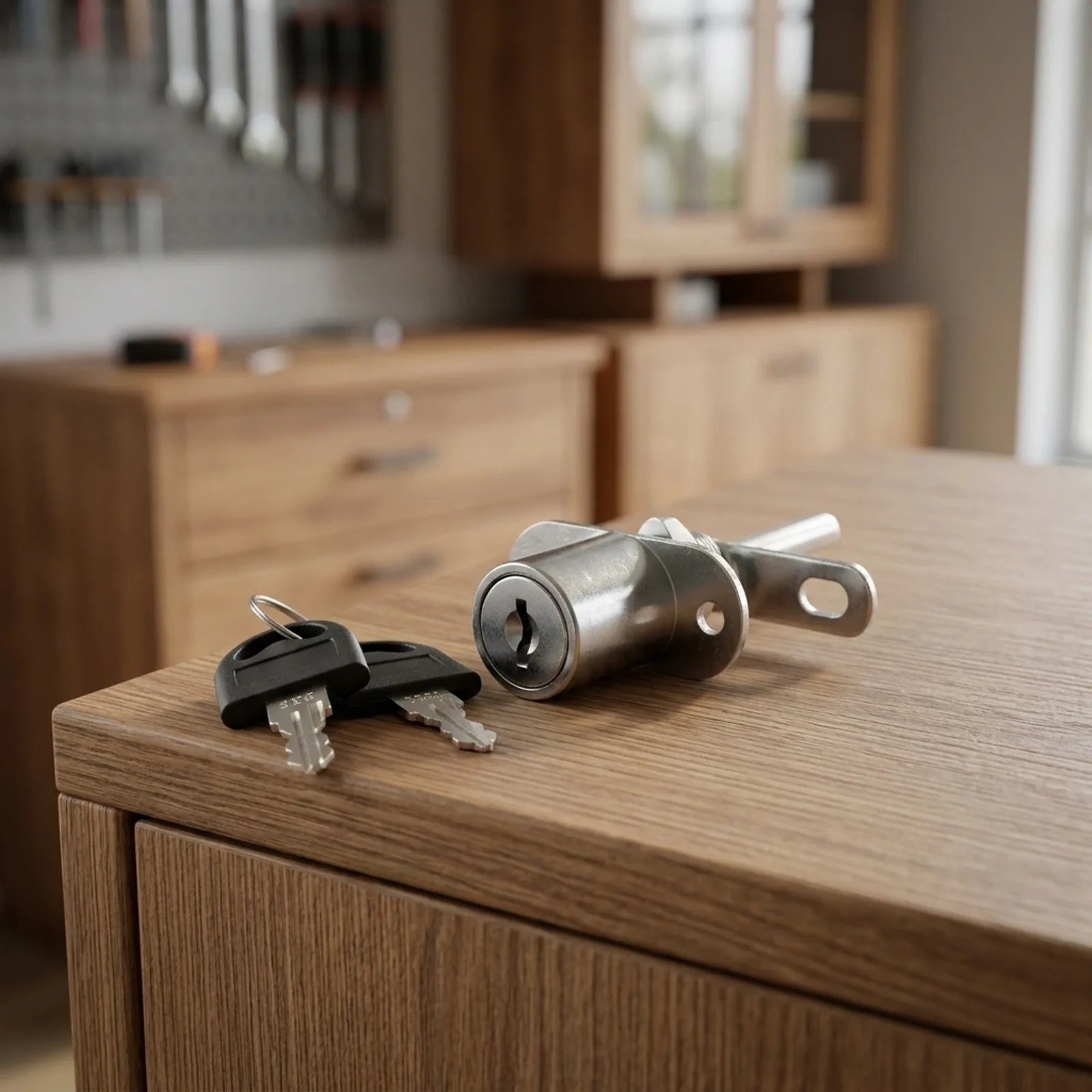 New Practical Drawer Lock Lock Cylinder 1pc 16/19mm Bright Chrome High-quality Zinc Alloy Aluminium Alloy Door