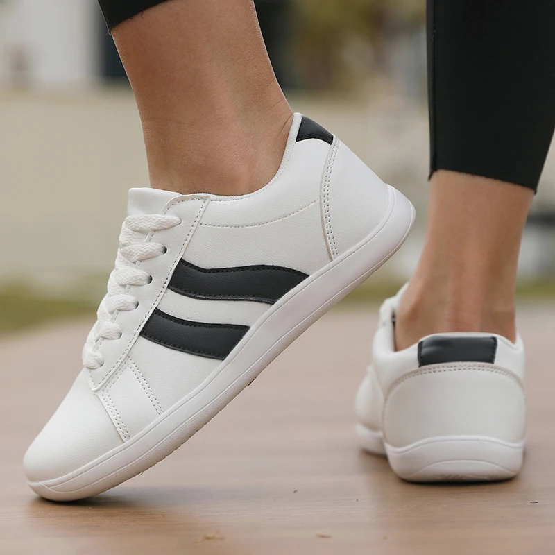 Unisex-Barfußschuhe, schwarz, leicht, weiche flache Sohle, lässige Sneaker, dünne Sohle, zum Joggen, Gehen, für die Schule, Komfortschuhe – Detail 7