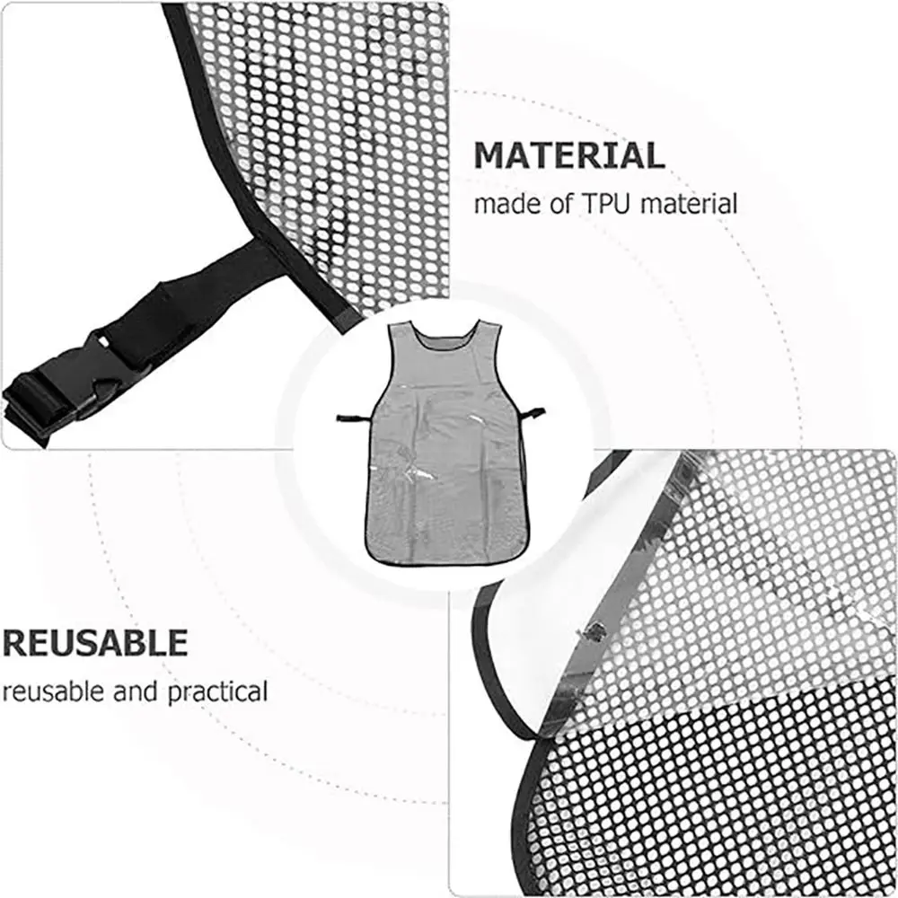 Waterproof Haircut Apron Replacement Barbershop Durable Gardening Apron Transparent Hairstylist Apron