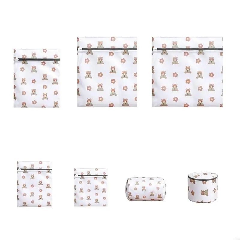 Washing Bag Thickened Mesh Construction Washing Protector Zippered Closure For Delicate Fabric Items 87HA