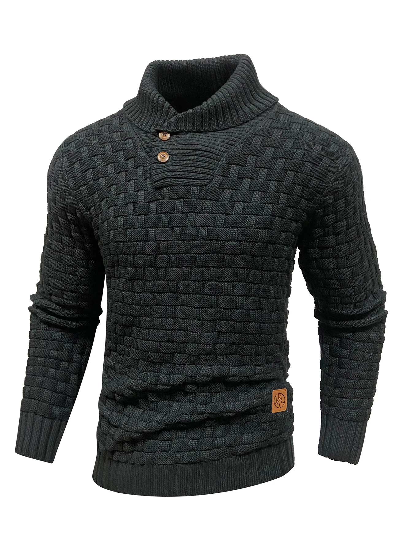 

Men’s Knitted Sweater Casual Crew Neck Warm Long Sleeve Comfortable Pullover Textured Ribbed Edge High Quality Top US Size