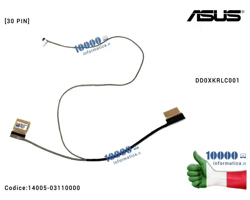 Para ASUS X509 X509FA X509FJ X509FL X509UA X509UJ X509JA X509JB A509M R521 FL8700 Y5200 laptop LCD LED Display Ribbon Flex cable