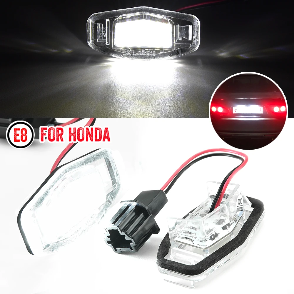 

2 Pcs For Honda Civic Sedan Pilot Accord Sedan Odyssey Led Car Number License Plate Light Lamp White Canbus Auto Luces Assembly