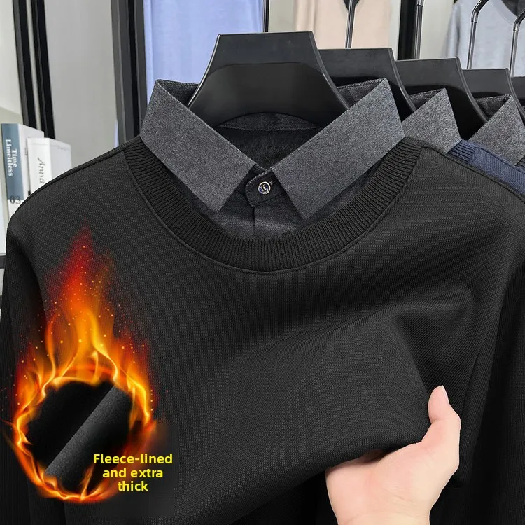 

Свободный вязаный свитер из полиэфирного волокна с воротником irt, молодежный свитер Vitali Sle, повседневная длинная термоодежда для мужчин