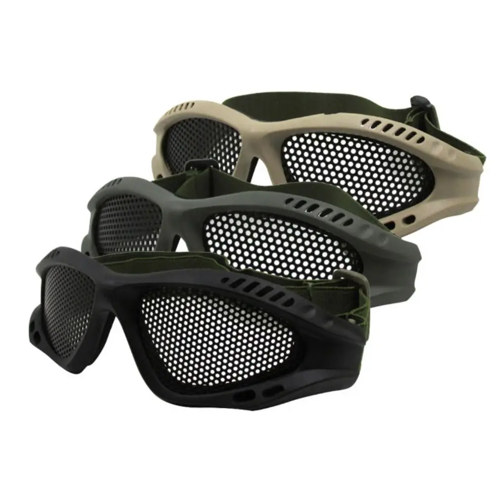 Metal Mesh Protective Eyewear Adjustable Safety Hiking Glasses Eye Protection Anti Fog Protective Glasses Travel