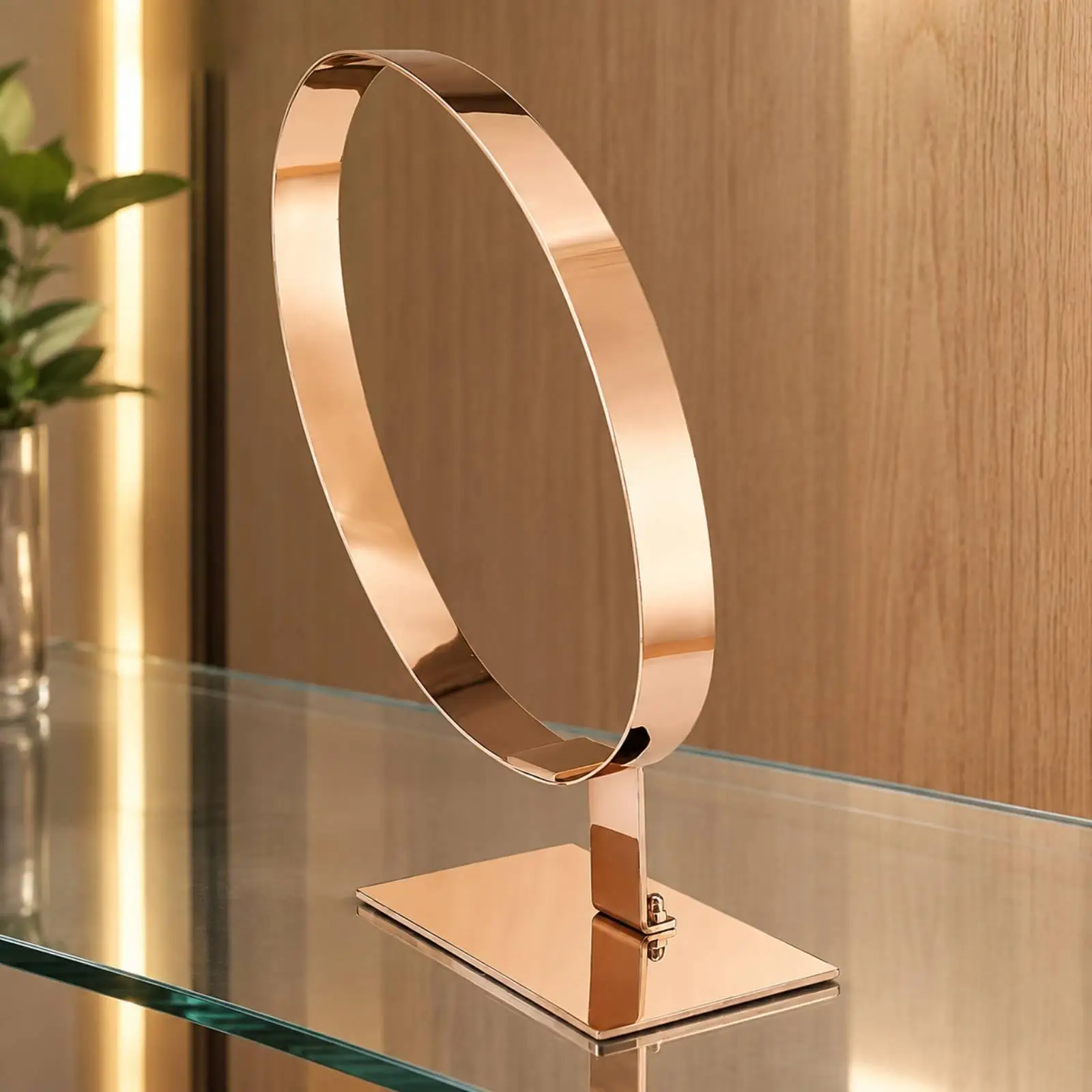 Stainless Steel Belt Display Stand Floor Standing Freestanding Belt Holder with Circular Loop Organizer Rack Sturdy Compact