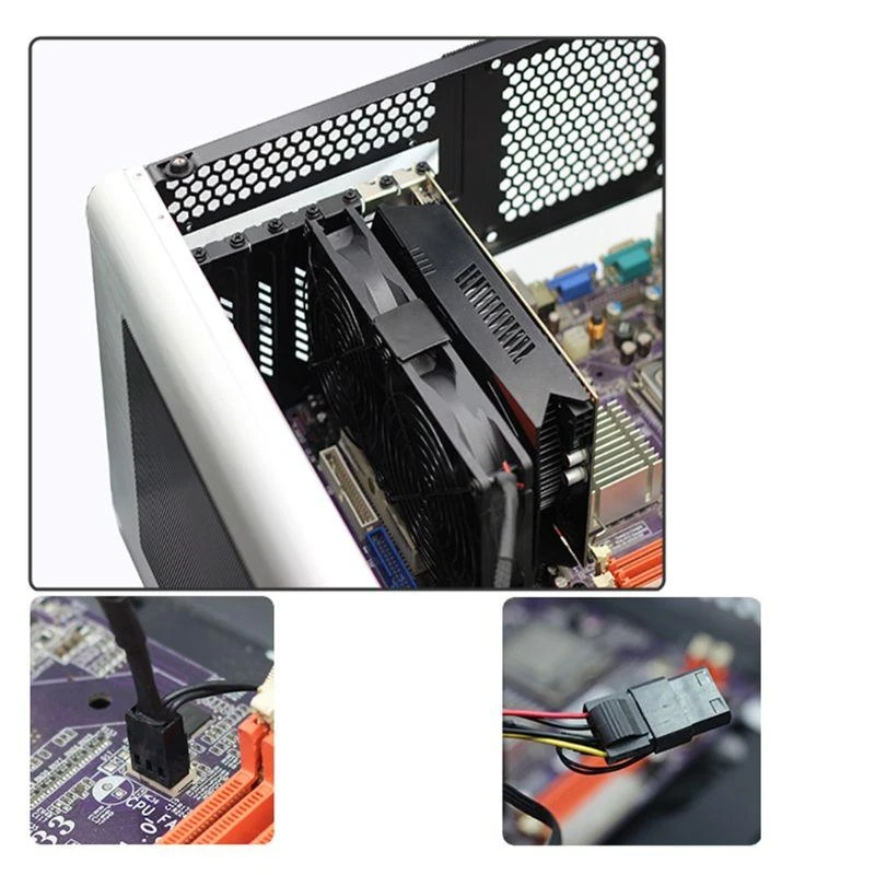 

Universal VGA Cooler Dual/ Three Fans 80mm Graphics Card Heatsink Fans GPU Radiator for Video Cards best sale