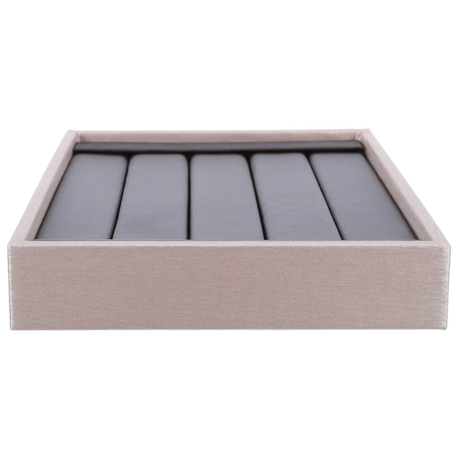 Stackable Ring Display Tray 7.8x6 Brushed Coffee Matte Texture Jewelry Organizer Tray for Retail Jewelry Showcase Countertop