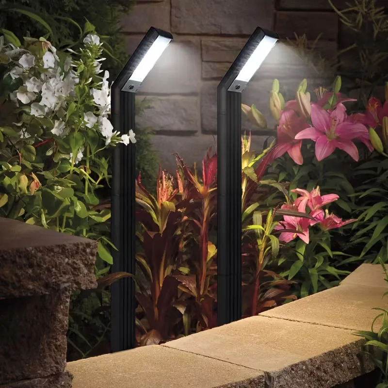 

90 светодиодный солнечный садовый светильник на солнечной энергии, уличный IP65, ландшафтный светильник для газона, регулируемый 3 цвета, яркий уличный фонарь