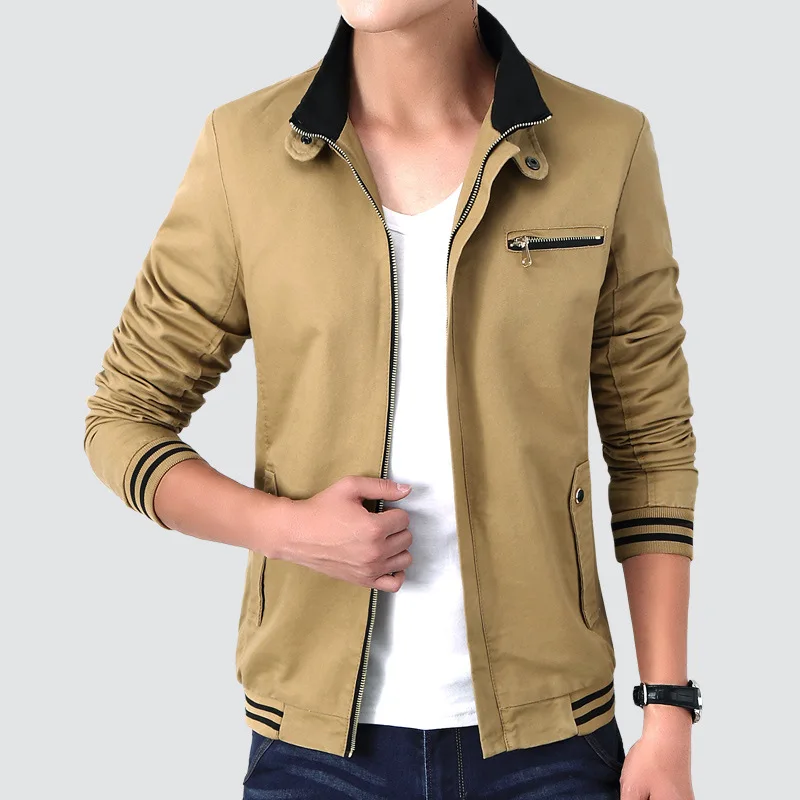 

Fashion Autumn Jackets for Men Solid Color Casual Baseball Mens Jacket Clothing New in Outerwears Chaquetas Bomber Jackets Men