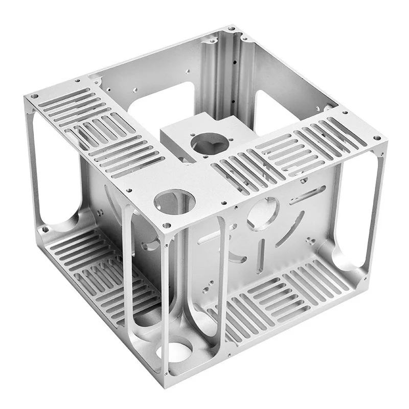 CNC Milling Aluminum Electronic Enclosure Custom Anodized Alloy Instrument Housing Box with Cooling Vents