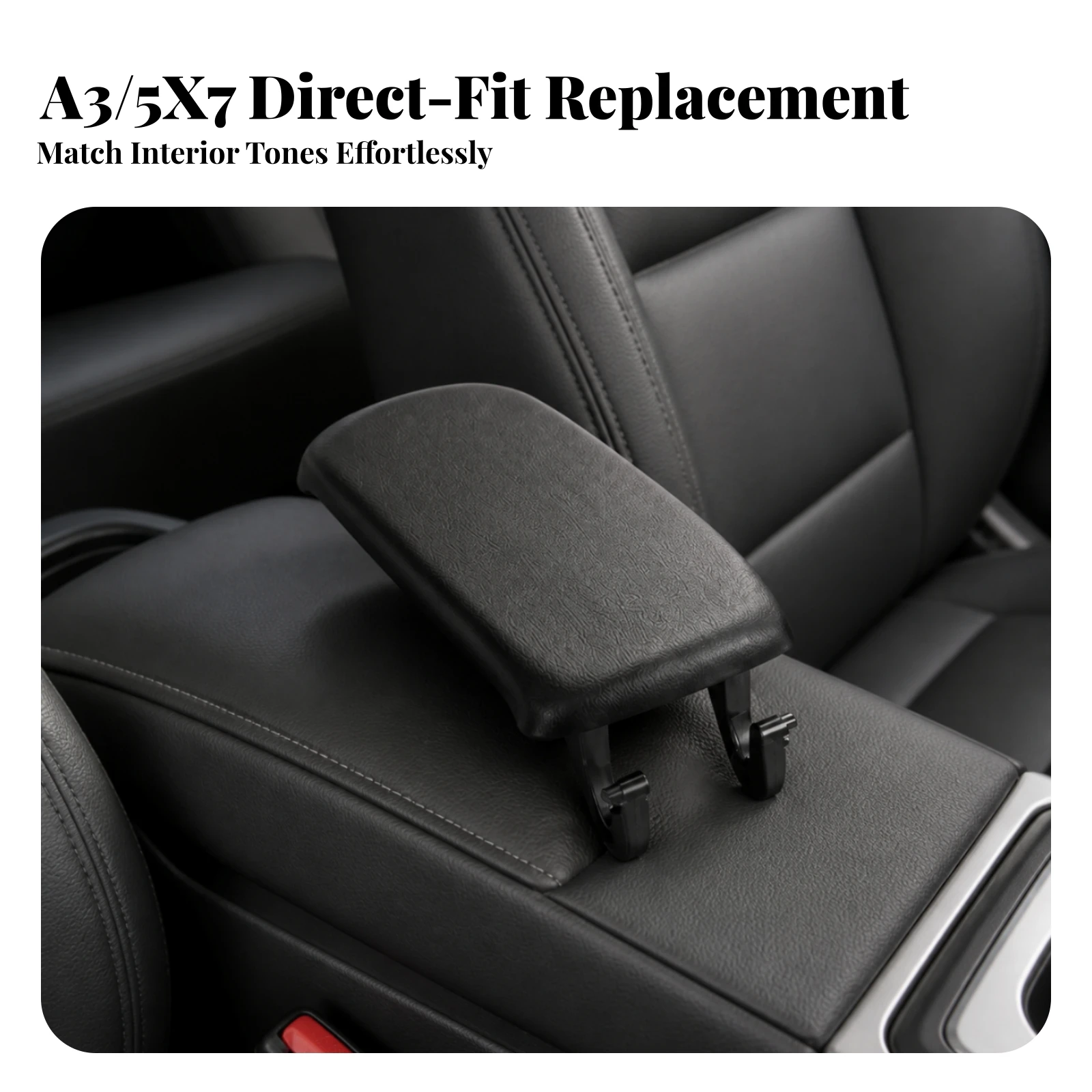 Center Console Armrest Box Cover Snap-on Center Console Armrest Cover Car Accessory Easy to Install Shielding for Daily Driving