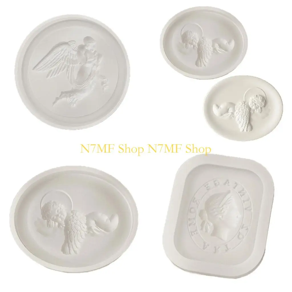 

N7MF Silicone Relief Tray Craft Mold Cameo Tray Ornament Mold for Artistic Creations