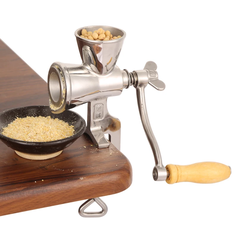 Imagem -04 - Manual do Agregado Familiar Moedor de Grãos Soja Farinha Manual Café Cereais Alimentos Handheld Trigo Erva Moinho Cozinha Aço Inoxidável