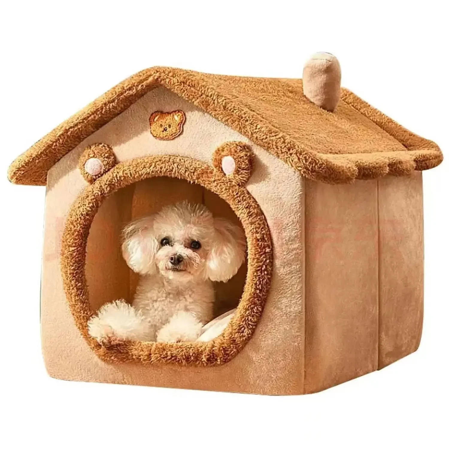 Indoor Warm Dog House Soft Pet Bed Tent Cave House