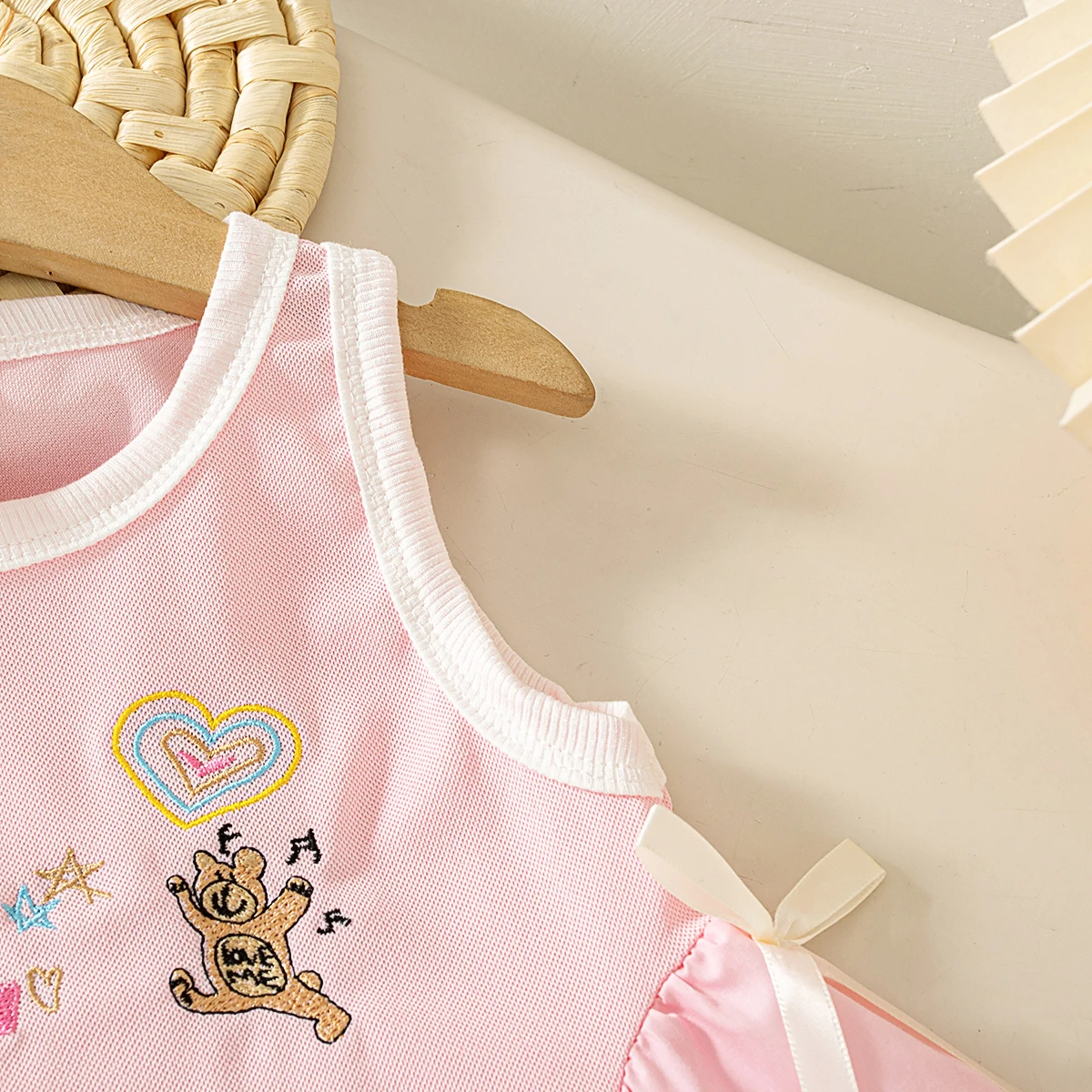 Mädchenkleid Sommer Cartoon Schleife Ärmellos Baby-Mädchen-Kleid Niedliches Strand-Freizeitkleid Baby-Mädchen-Kleidung – Detail 5