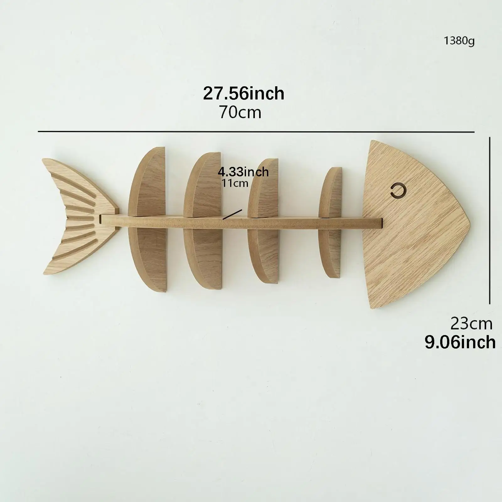 Wall Mounted Wooden Fishbone Display Shelf Creative Partition Rack Floating Shelf Furniture for Bedroom Entrance
