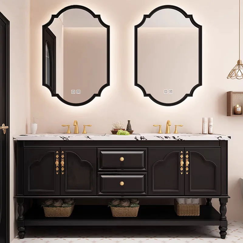 

Тумба для ванной комнаты, интегрированная раковина из сланца с горячей гибкой, раковина в стиле лайт-люкс