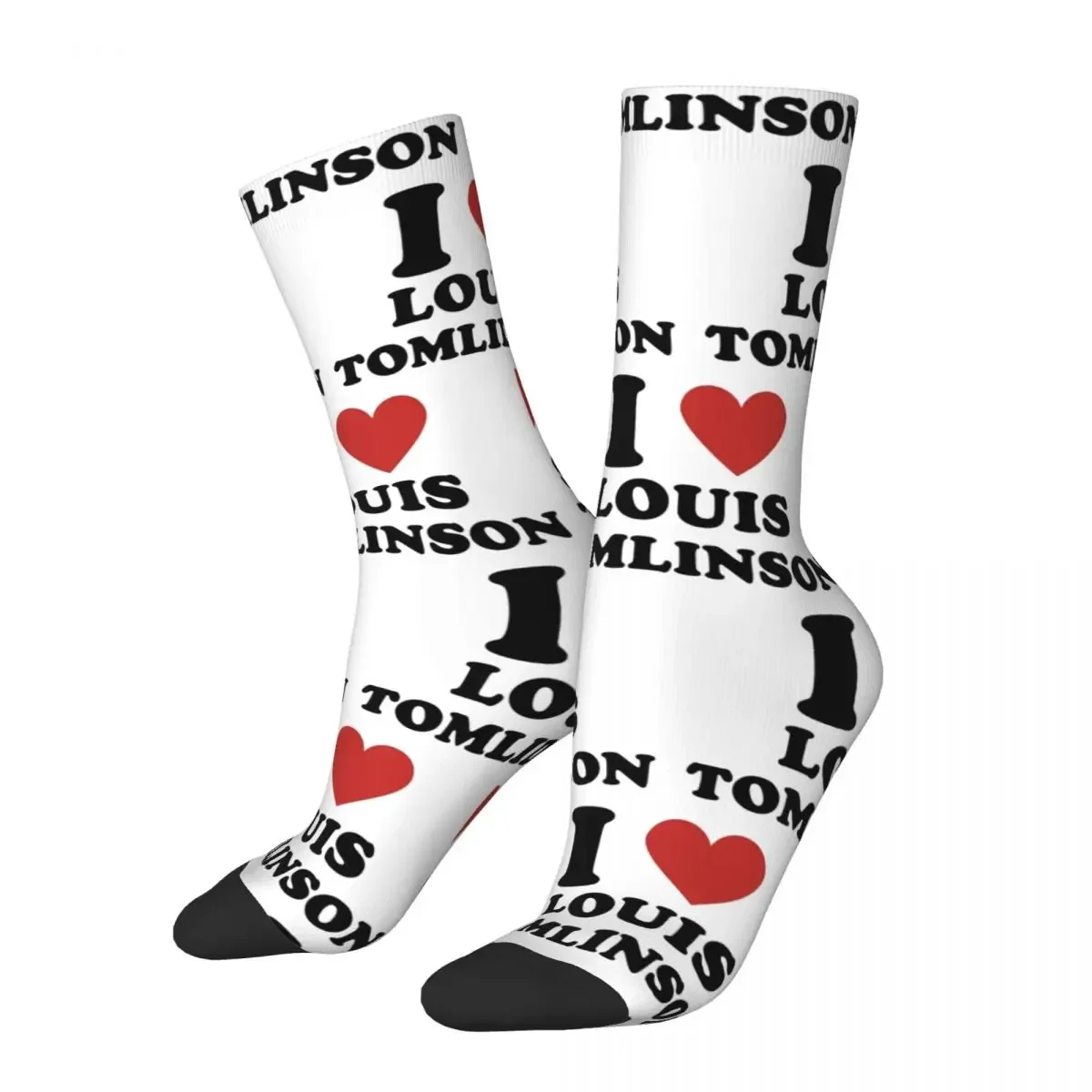 Men Socks I Love Louised Tomlinsons Stockings Autumn Elegant Breathable Socks Graphic Outdoor Sports Non Slip Socks