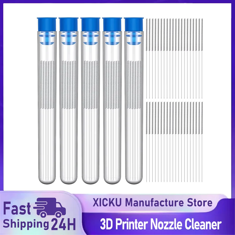 

Комплект для чистки сопла 3D-принтера 0,2/0,3/0,4/0,5/0,6/0,8/1,0 мм, иглы для чистки сопел из нержавеющей стали, очиститель сопла для 3D-принтера