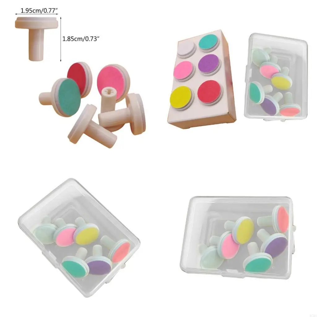 

97BE Pack of 6pcs Electric Baby Nails Trimmer Attachment Grinding Head Safe and Easy Infants Nails Maintenance Care Tips