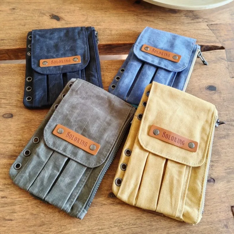 Four Color A5/A6 Multi Functional Replaceable Canvas Inner Bag Storing Stationery Sticky Notes Receipts Money Cards Storage Bag