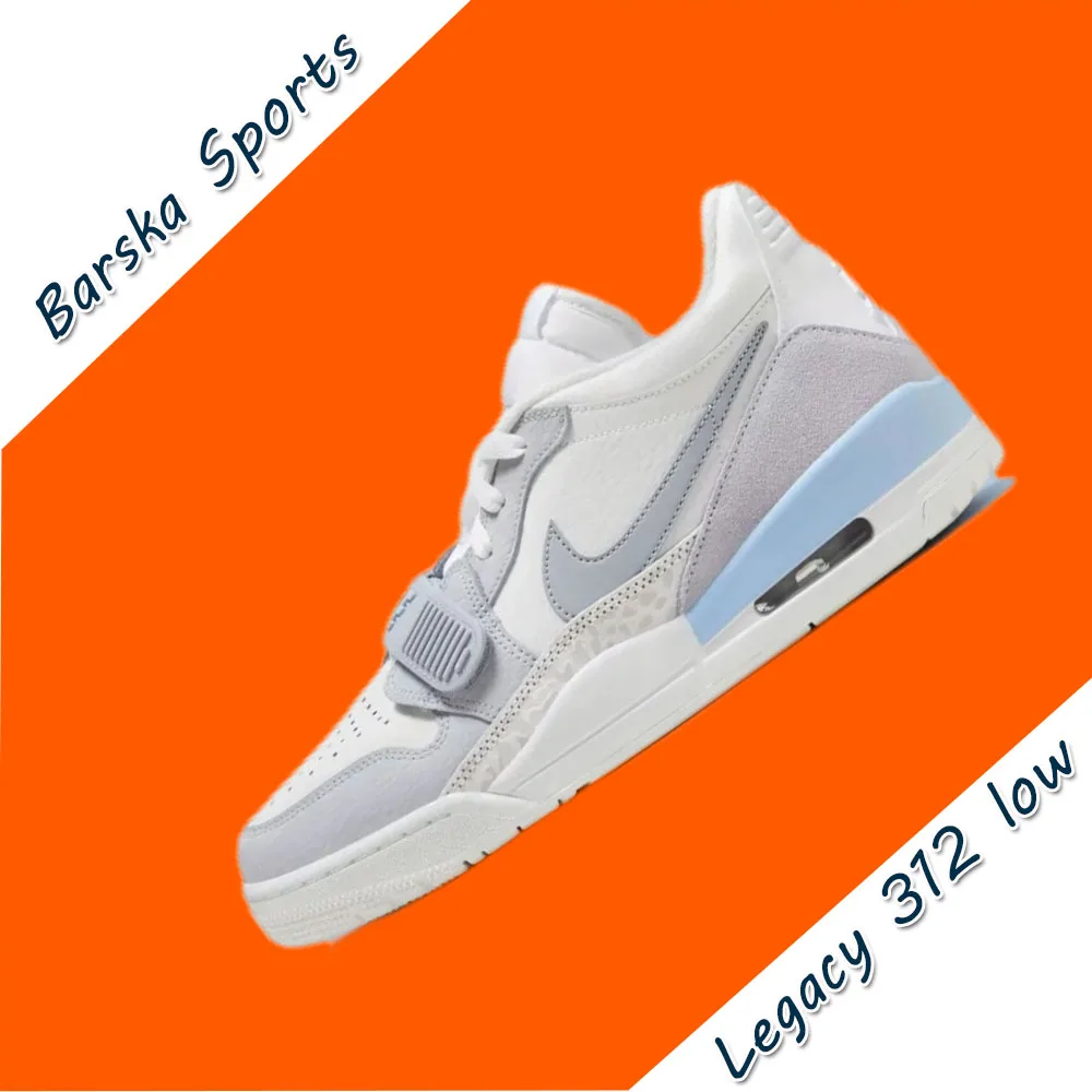 Nike AIR JORDAN LEGACY 312 low Man sneakers autumn Lightweight Cushioning Basketball Shoes Casual and comfortable light blue