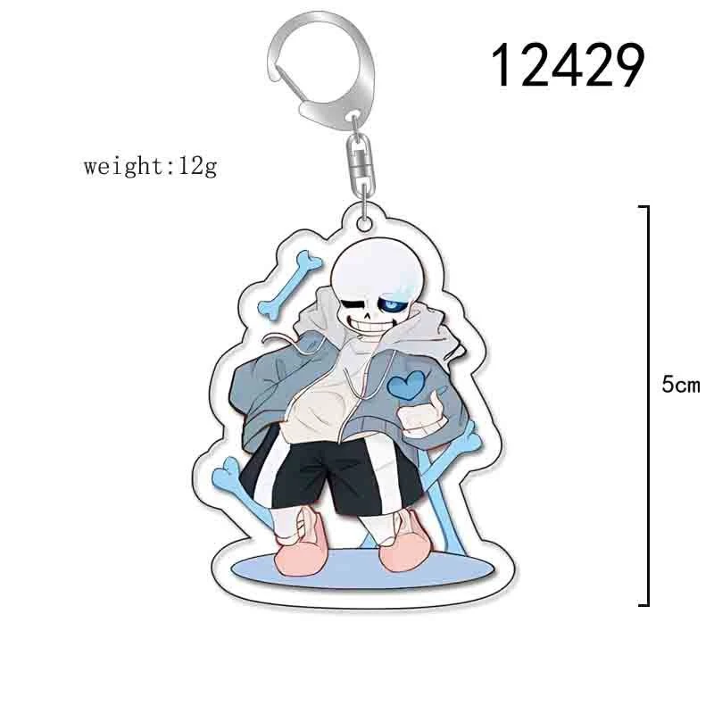 Game Anime Undertale Frisk Sans Toriel Papyrus Undyne Acrylic Keychain Llavero Anime Fans Festival Gifts Factory Wholesale 6cm