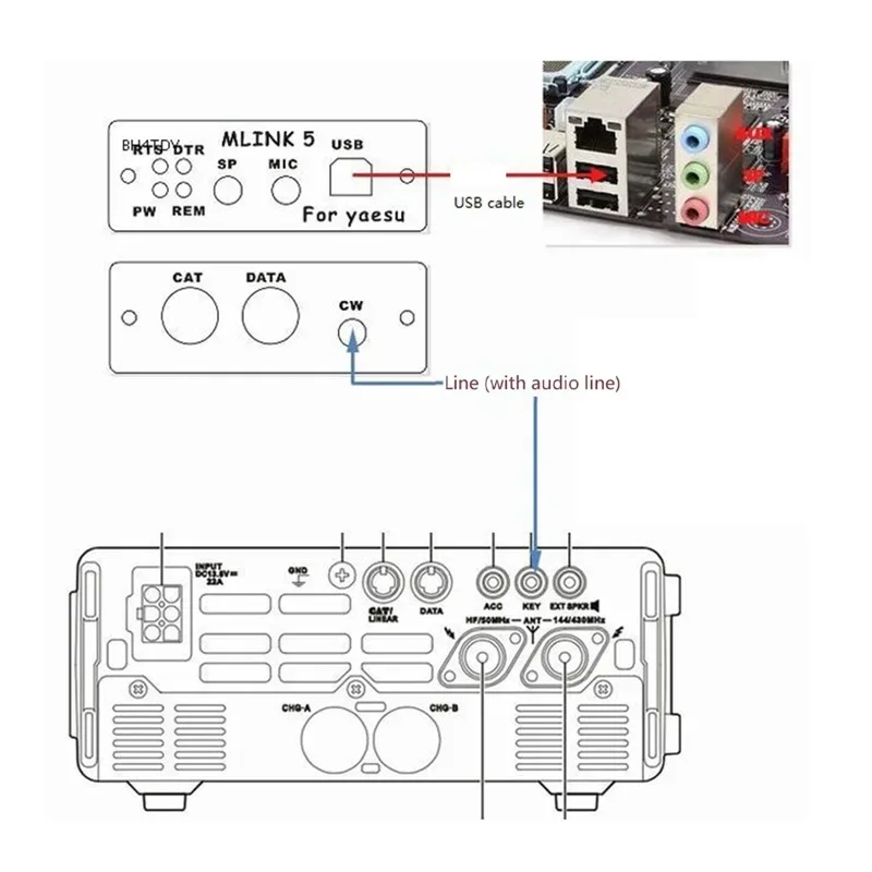 USB Adapter Radio Connector For YAESU Radios Wireless Connector Accessories Full Data Support And Isolation Plug-and-Play Design