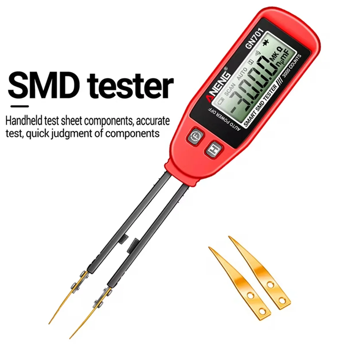 ANENG GN701 Digital Smart SMD Tester Electrical Multimeter Resistance Capacitance Continuity Diode Test Meter