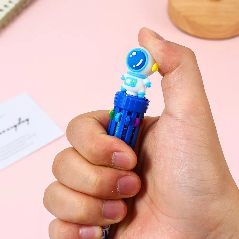 

Multifunctional Astronaut Color Ballpoint Pen Astronaut Colorful 10 Colors Ballpoint Pen Cartoon 0.5mm Multicolored Pen