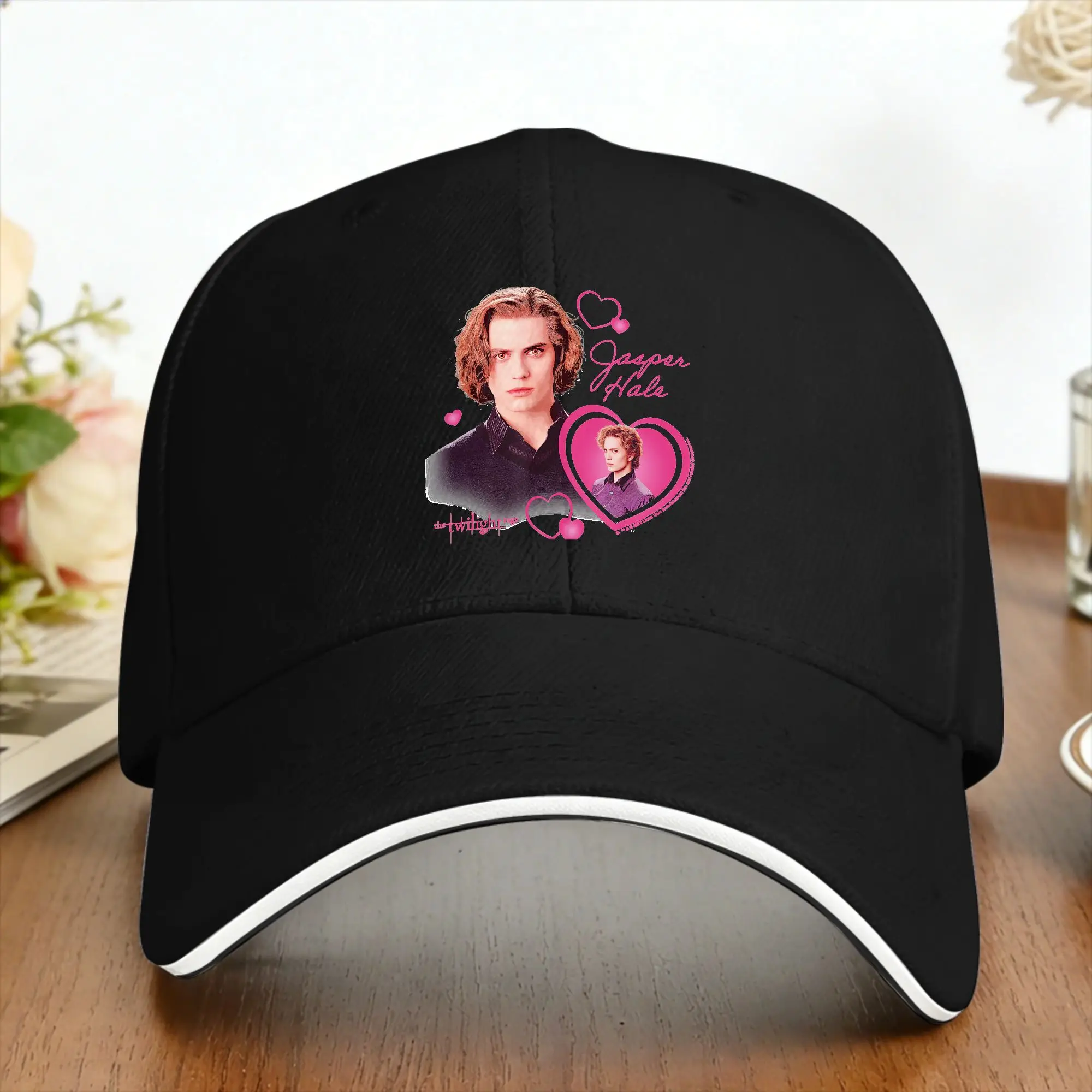 Twilight Jasper Hale Hearts Vampire Crush Movie Baseball Cap Unisex Design Hip Hop Hats Summer Casual Running Baseball Caps