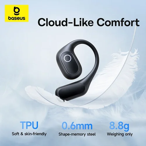 Imagen 2 del producto Baseus Eli 2i Fit auriculares abiertos inalámbricos verdaderos Bluetooth 6,0 ganchos para la oreja auriculares IPX5 auriculares deportivos impermeables Bass Boost