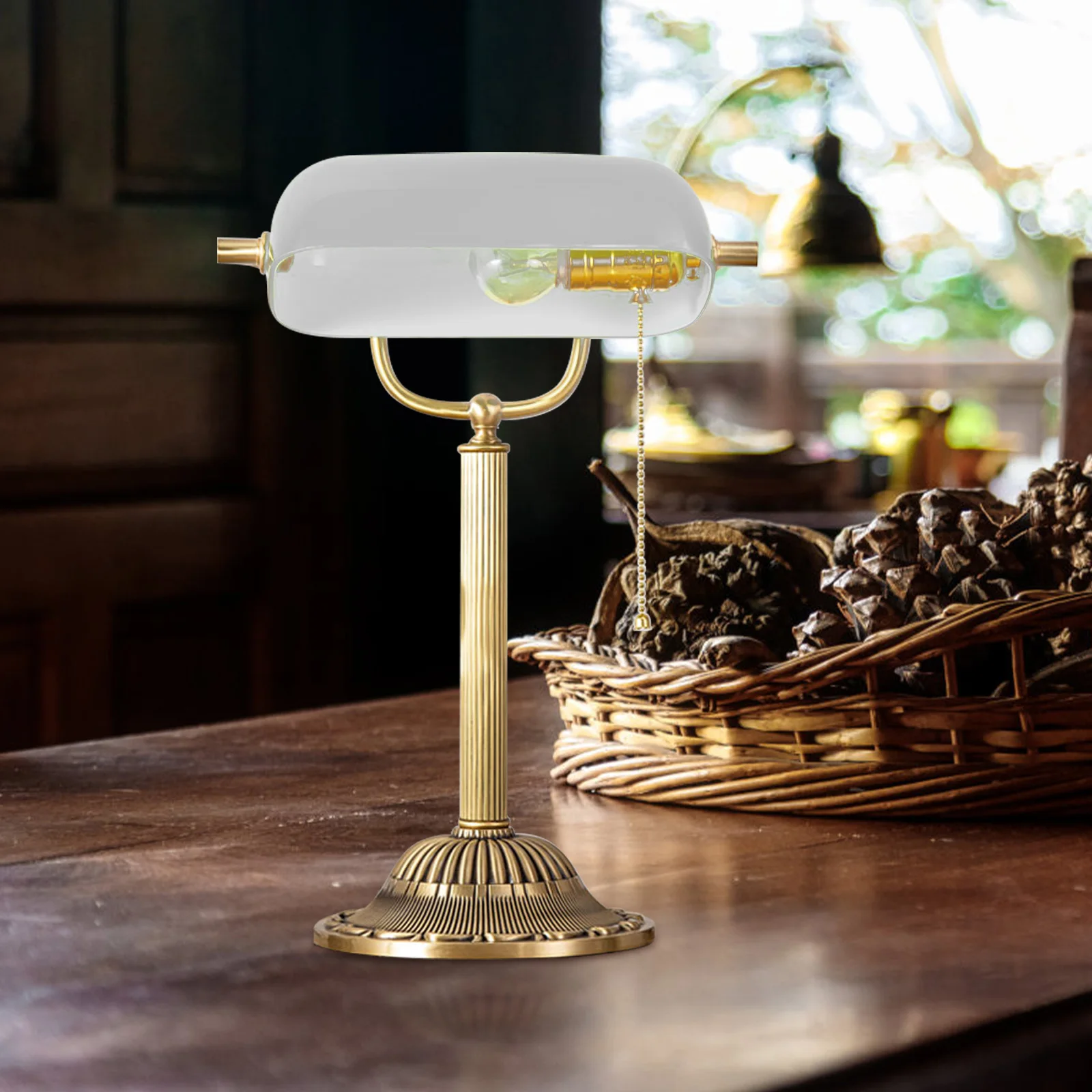 

2pcs Retro Lampshade Plastic Table Light Shade Home Decorative Cover Vintage Desk Accessory Easy Install