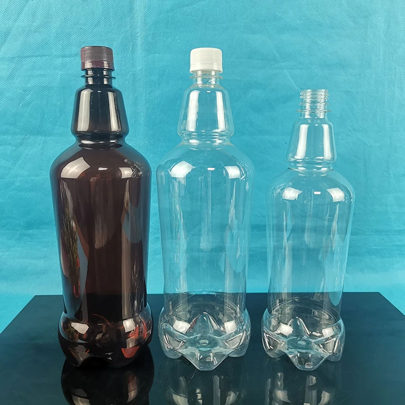 1PC Water Clear Storage Containers Beer Bottle Empty Juicing Bottles With Lids Drinking Flasks For Fridge Juice Soda Portable