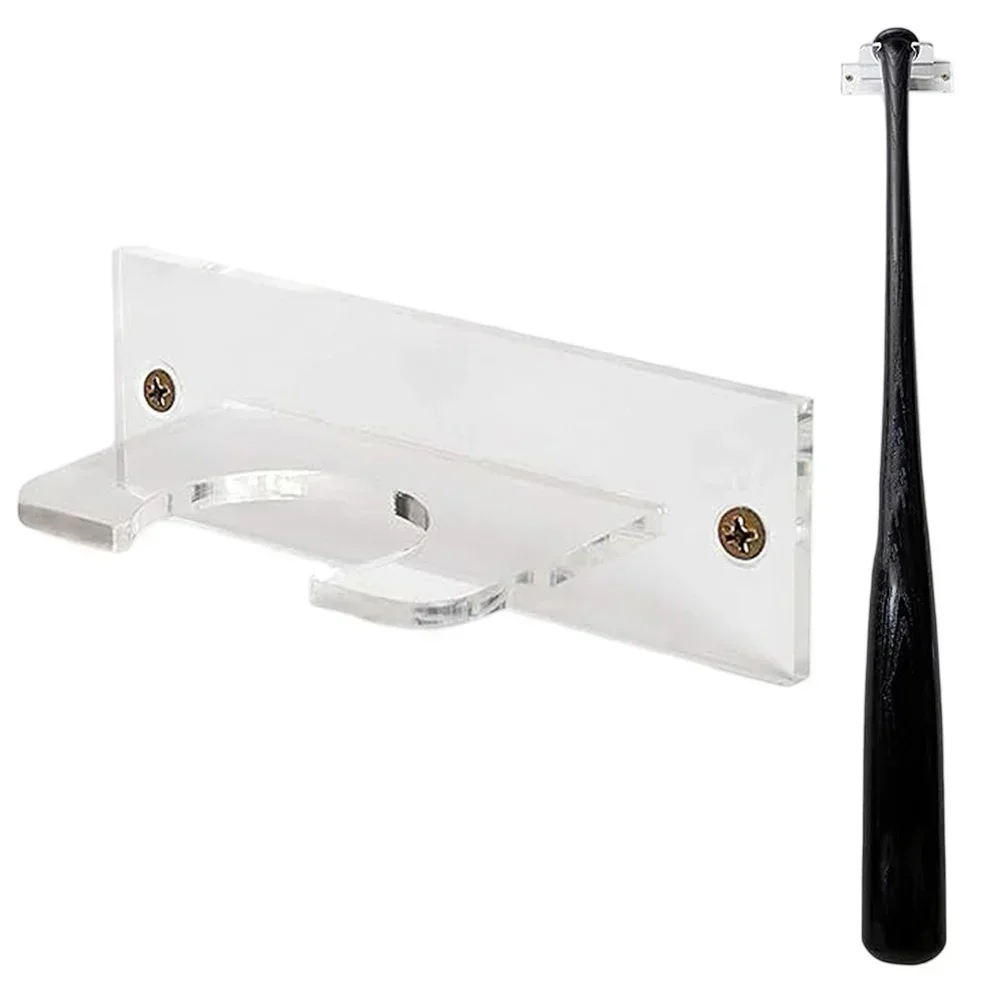 

2pc Baseball Bat Holder Wall Mount Display Stand Baseball Bat Rack Vertical Display Souvenir Acrylic Baseball Bat Rack Parts