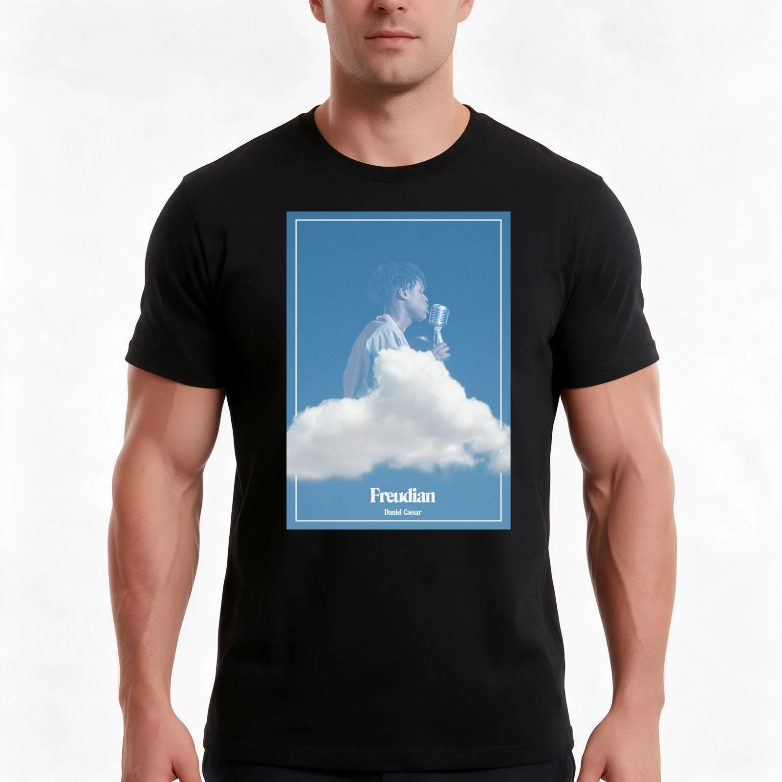 FREUDIAN-DANIEL CAESAR T-Shirt, Summer Casual Cotton Tee, Oversized Streetwear Tops, Vintage Graphic Print, Unisex Men Women