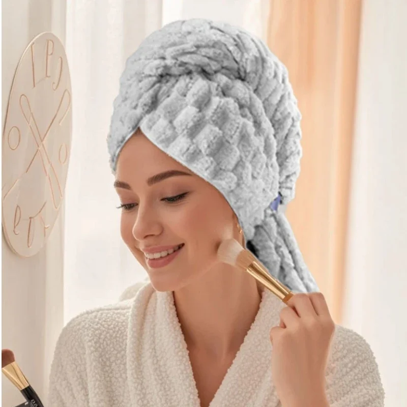 Golden Turtle Velvet Dry Hair Towel for Women, Super Absorbent & Lightweight, Time-Saving Hair Drying Wrap Ideal for Shower