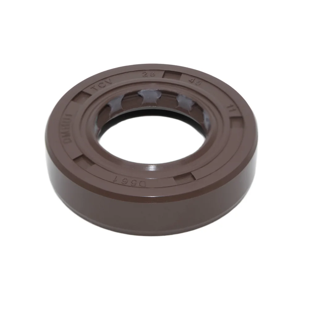 DMHUI Pressure Shaft Oil Seal Hydraulic Pump Replacement Parts 25x45x11mm TCV Type FKM Rubber ISO9001 Certificate Factory Sales