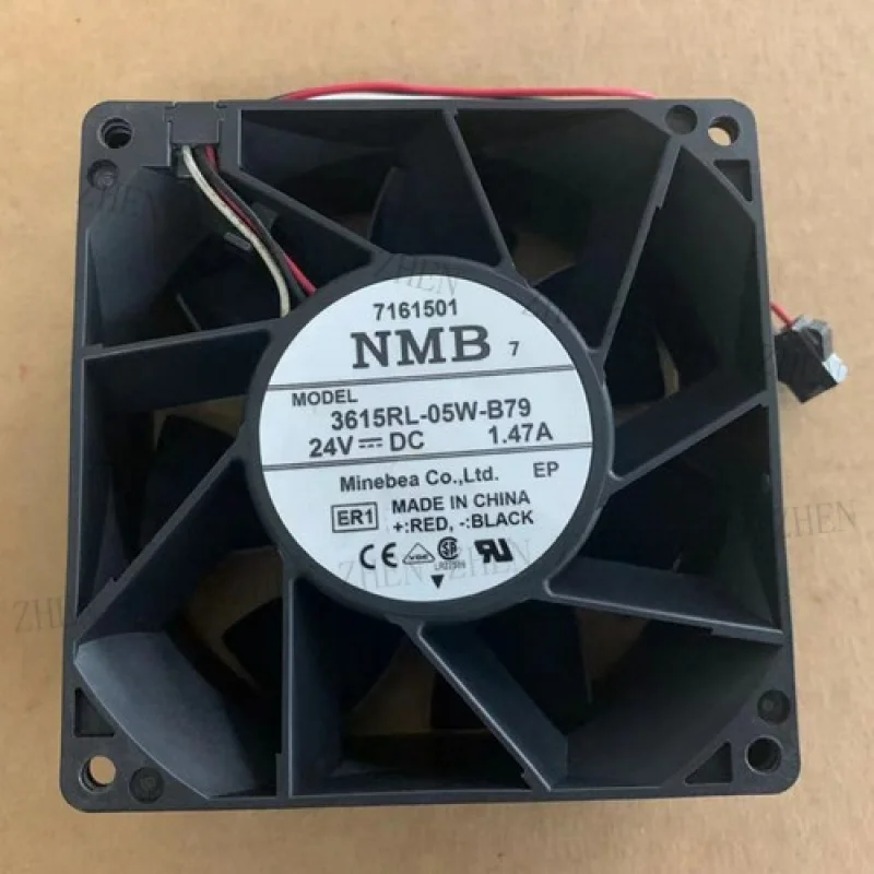 

Y 1PCS New for NMB 3615RL-05W-B79 DC24V 1.47A 92*92*38mm 3-pins Cooling fan # QW.